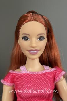 Mattel - Barbie - Made to Move - Yoga - Curvy (Orange Pants) - кукла
